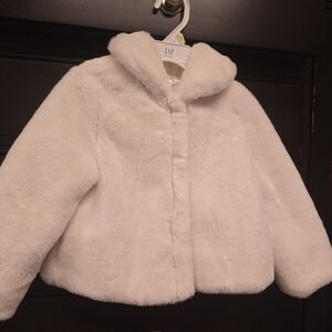 Childrens Place Toddler Girls Faux Fur Jacket 3T